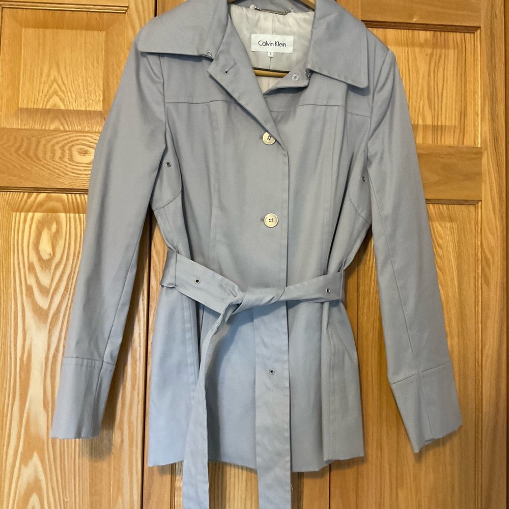 Calvin Klein Women's Light Purple Trench Coat